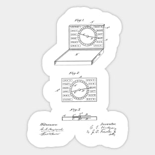 Calendar Vintage Patent Hand Drawing Sticker